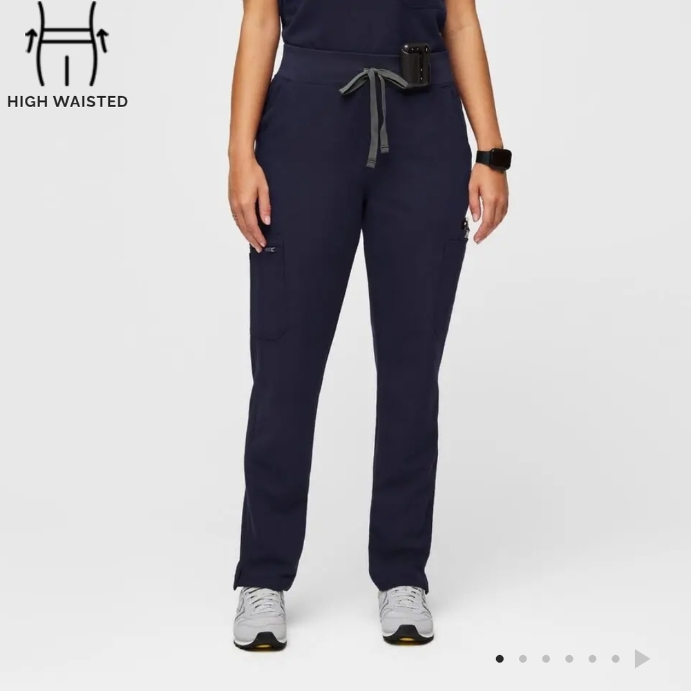High Waisted Navy Blue Women's Pants